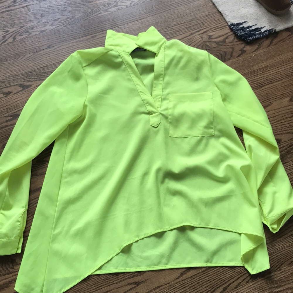 Neon yellow blouse
